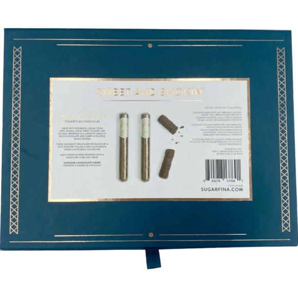 Empty Sugarfina Sweet and Smokin’ Chocolate Cigars Houndstooth Gift Box - Picture 5 of 12